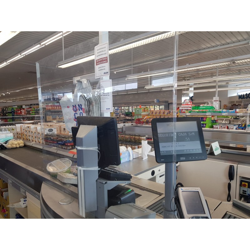 Mampara semirrígida protectora de PVC para colgar